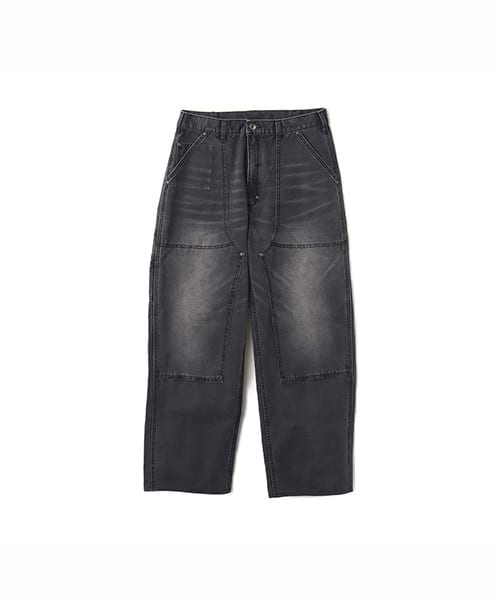 atmos Double-Knee Denim Pants BLACK