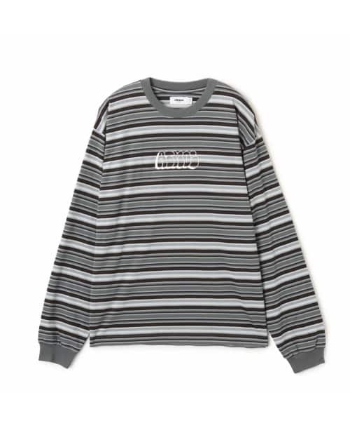 atmos Retro Colorway Border LS T-shirt BLACK - ブラック