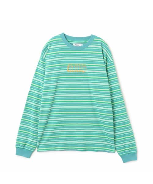 atmos Retro Colorway Border LS T-shirt GREEN