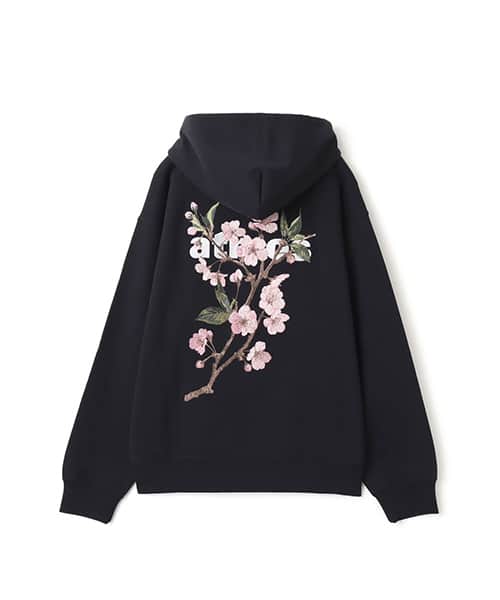 atmos Sakura Motif Zip-up Hooded Sweatshirt NAVY アトモス サクラ モチーフ ジップアップ フード スウェットシャツ ネイビー