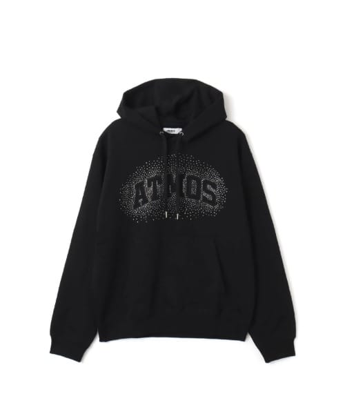 atmos Sequins Logo Hooded Sweatshirt BLACK - ブラック