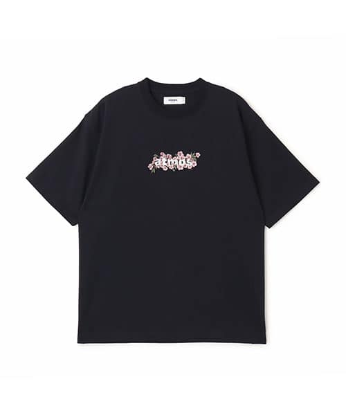 atmos Sakura Motif T-shirt NAVY