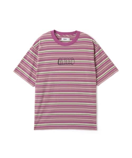 atmos Retro Colorway Border SS T-shirt PINK - ピンク