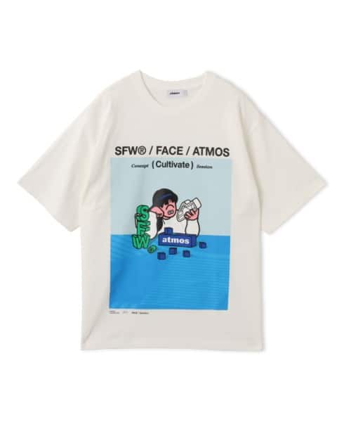 SFW x FACE OKA x atmos T-shirt WHITE - ホワイト