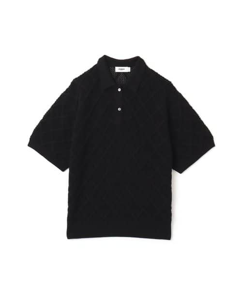 atmos Diamond Mesh Openwork Knit BLACK