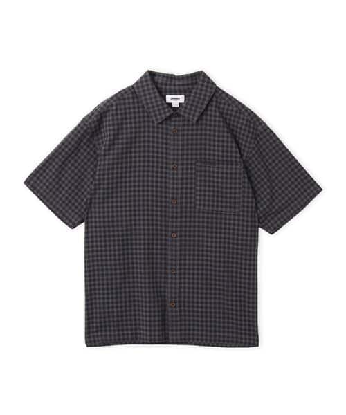 atmos Cotton Dobby Check Shirt BLACK