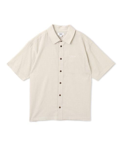 atmos Cotton Dobby Check Shirt WHITE