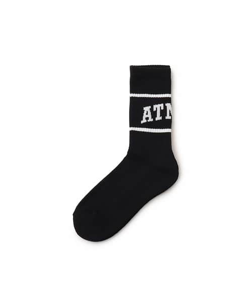 atmos College Logo Line Socks BLACK - ブラック