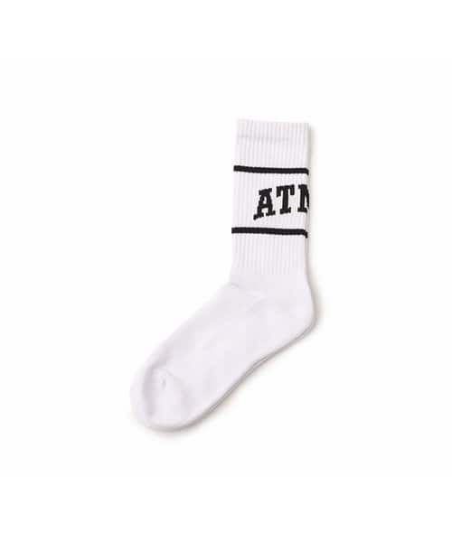 atmos College Logo Line Socks WHITE - ホワイト