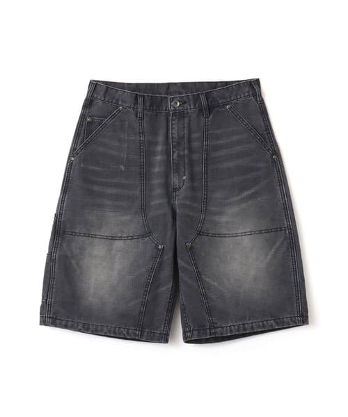 atmos Double-Knee Denim Shorts BLACK
