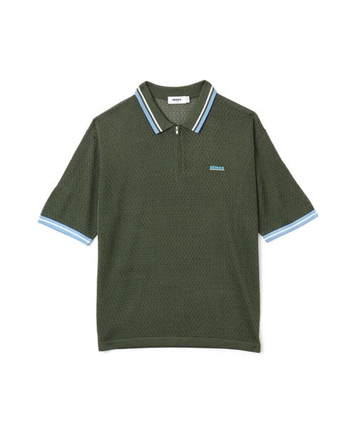 atmos Mesh Polo Shirt KHAKI アトモス メッシュ ポロ シャツ カーキ