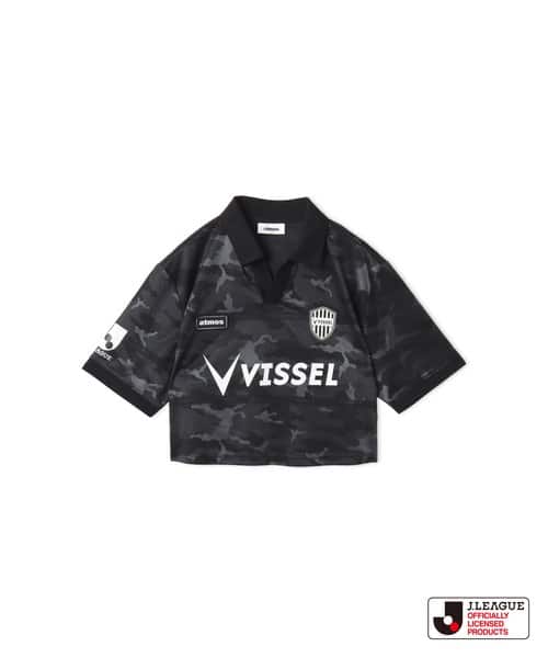 atmos pink x J.LEAGUE ヴィッセル神戸 Cropped T-shirt BLACK - ブラック