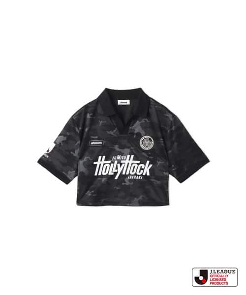 atmos pink x J.LEAGUE 水戸ホーリーホック Cropped T-shirt BLACK