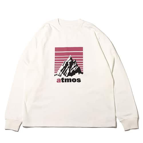 atmos MOUNTAIN LOGO L/S WHITE 23SP-I