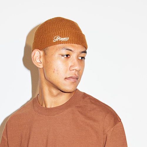 atmos EMBROIDERY LOGO WATCH CAP BROWN 21FA-I