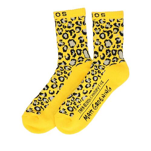 THE SIMPSONS x atmos LEOPARD SOCKS YELLOW 21SP-I
