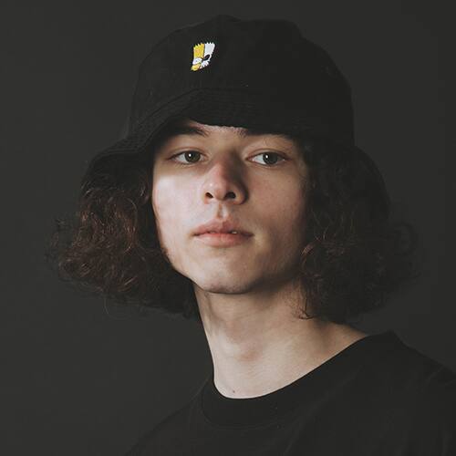 THE SIMPSONS x SECRET BASE x atmos BART BUCKET HAT BLACK 21SP-I