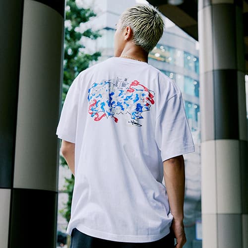 atmos x MILTZ TYPOBREAK TEE WHITE 21SP-I