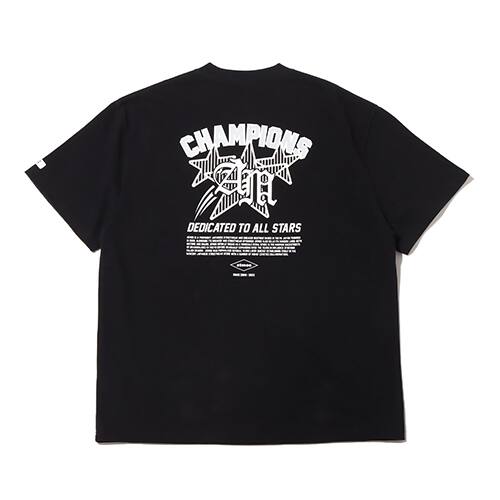 atmos CHAMPIONS TEE BLACK 22SP-I