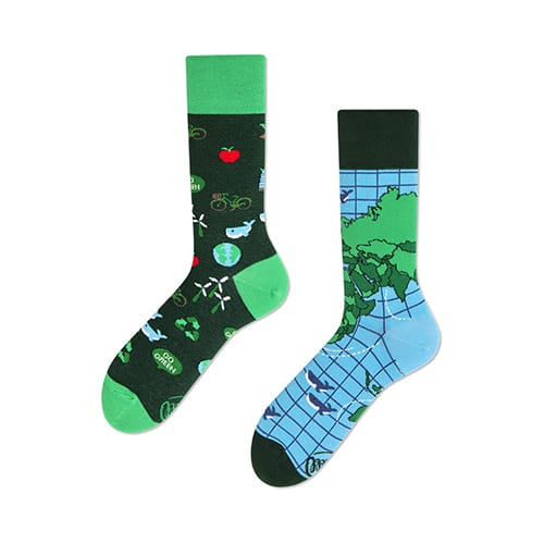 MANY MORNINGS Regular Socks Save the Planet 20FA-I メニーモーニングス レギュラー ソックス マルチ