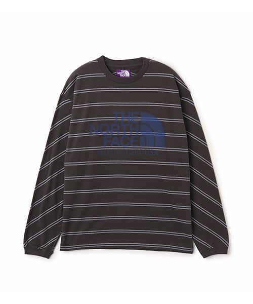 THE NORTH FACE PURPLE LABEL Field Long Sleeve Striped Tee Charcoal - チャコール