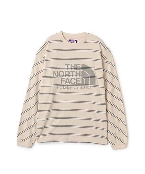 THE NORTH FACE PURPLE LABEL Field Long Sleeve Striped Tee Stone - ベージュ
