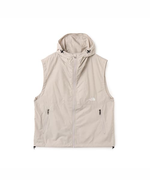 THE NORTH FACE Compact Hooded Vest フォッシルアイボリー