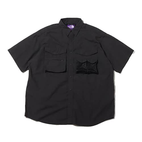 THE NORTH FACE PURPLE LABEL Polyester Linen Field H/S Shirt Black