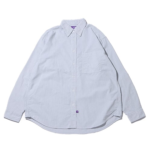 THE NORTH FACE PURPLE LABEL Button Down Striped Field Shirt Asphalt Gray 24SS-I