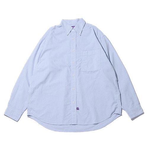 THE NORTH FACE PURPLE LABEL Button Down Striped Field Shirt Sax 24SS-I