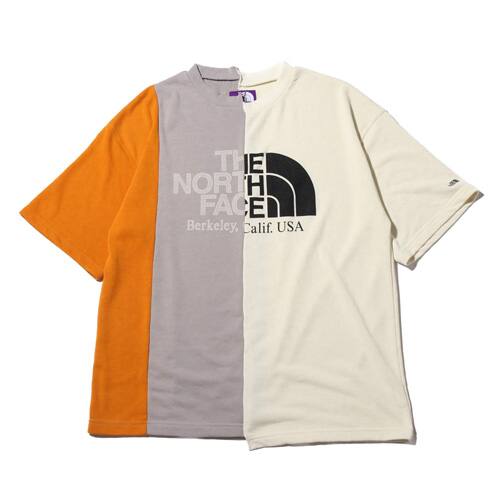 the north face purple label asymmetry logo tee