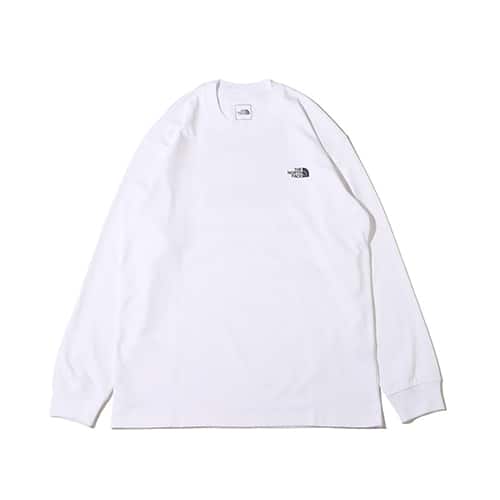 THE NORTH FACE L/S BACK SQUARE LOGO TEE ホワイト 23FW-I