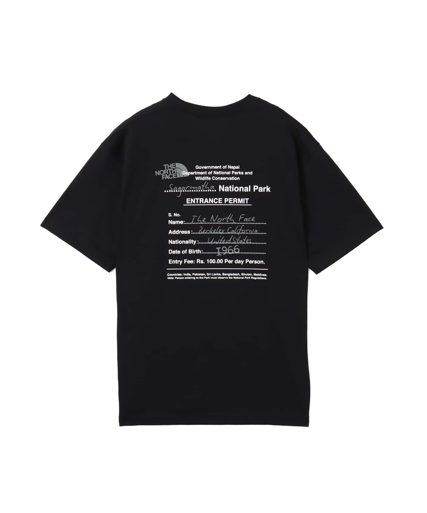 THE NORTH FACE S/S Entrance Permission Tee BLACK