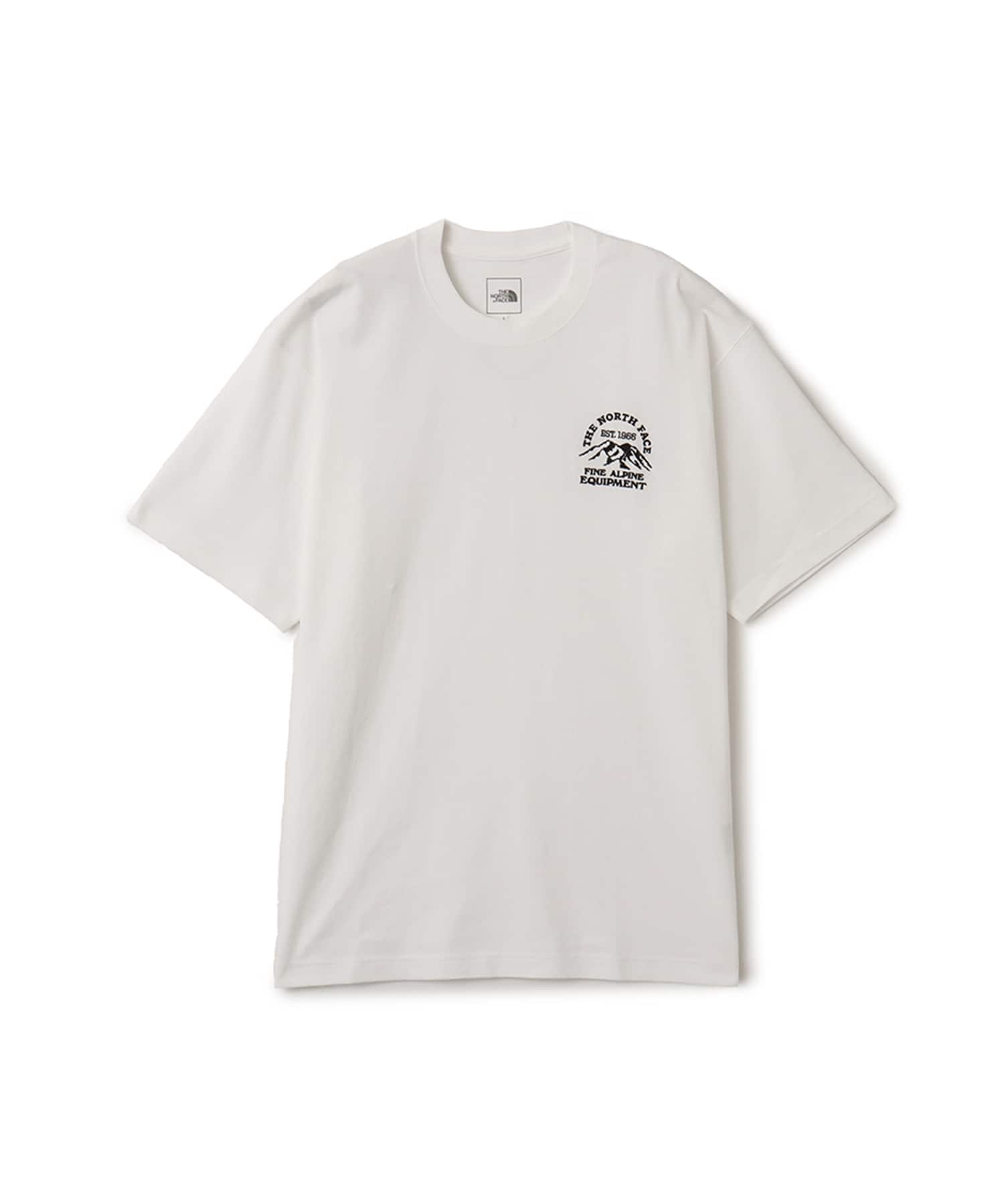 THE NORTH FACE S/S FINE ALPINE Mountain Tee WHITE