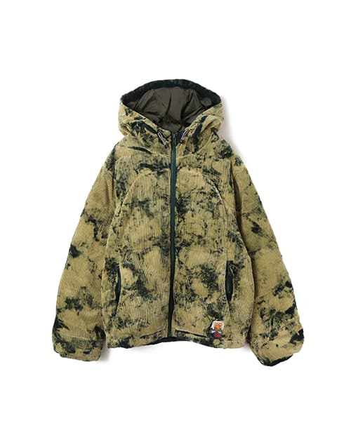 BRAIN DEAD BLEACH DYED DIMENSION PUFFER JACKET