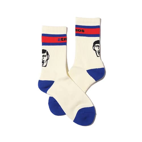 PUNK DRUNKERS × atmos あいつSOCKS WHITE 21FA-I
