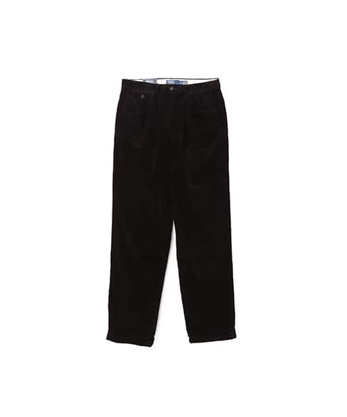 POLO RALPH LAUREN RALAXED FIT CORDUROY WHITMAN CHINO PLEATED PANTS POLO BLACK - ブラック