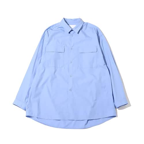 WHITE MOUNTAINEERING TYPEWRITER LONG SLEEVES WIDE SHIRT SAX BLUE