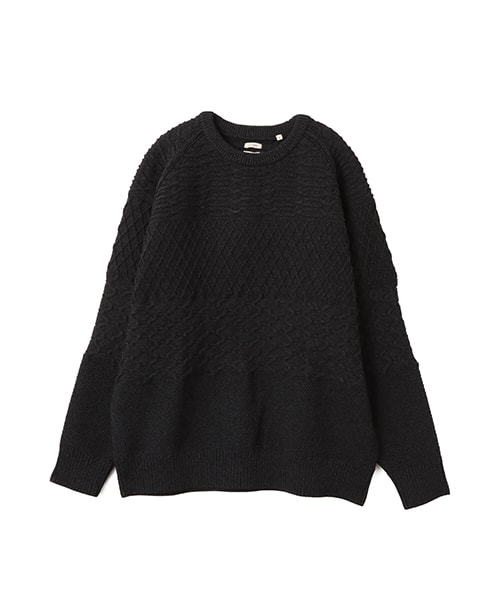 nanamica Crew Neck Sweater Black - ブラック