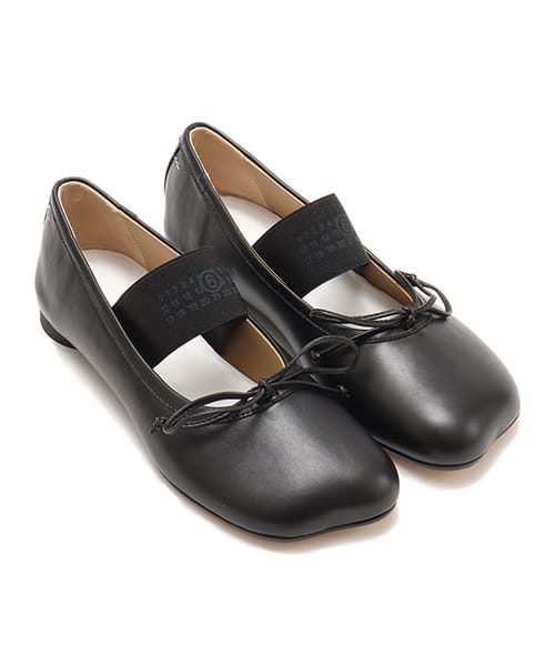 MM6 ANATOMIC NUMBERS FLAT SHOES BLACK