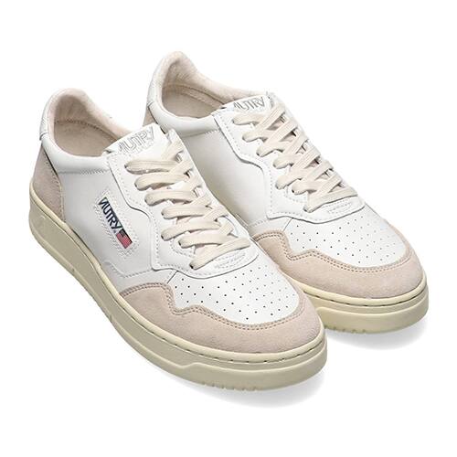 AUTRY MEDALIST LOW LEAT/SUEDE WHITE 23SU-I