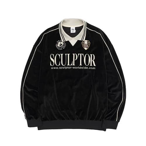 SCULPTOR Velour Soccer Jersey BLACK 22FA-I