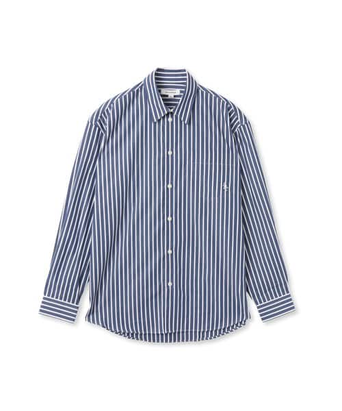 SPORTY＆RICH SRC Oversized Shirt Navy Stripe - ネイビー