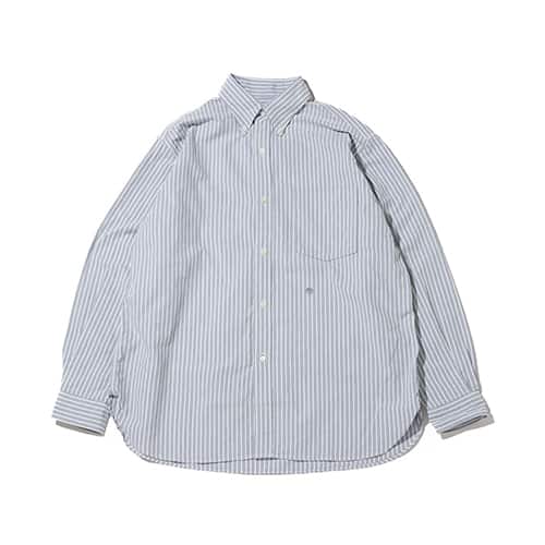 nanamica Button Down Stripe Wind Shirt Navy 23FA-I ナナミカ