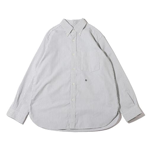 nanamica Button Down Stripe Wind Shirt OLIVE 22FA-I