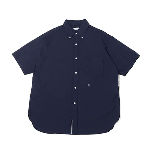 nanamica Button Down Wind H/S Shirt Navy 23SP-I