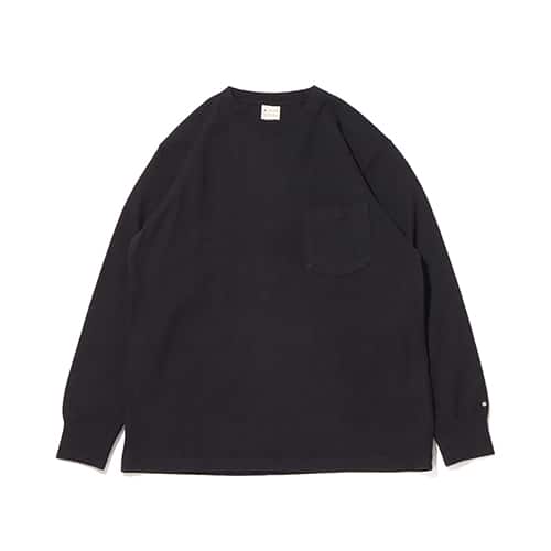 snow peak Recycled Cotton Heavy L/S T shirt Black