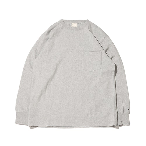 snow peak Recycled Cotton Heavy L/S T shirt M.grey