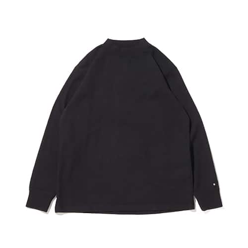 snow peak Recycled Cotton Heavy Mockneck L/S T shirt Black