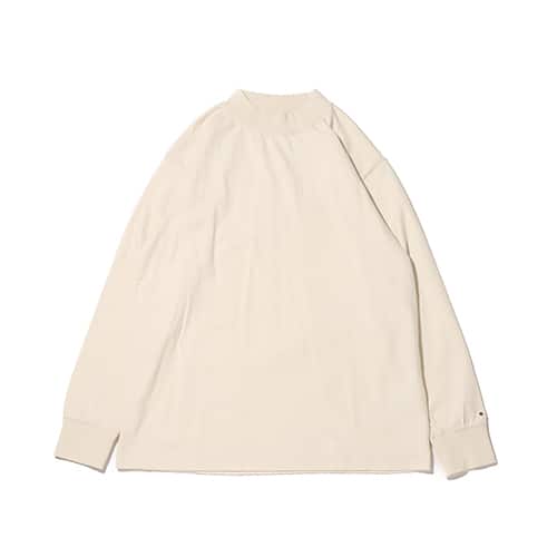 snow peak Recycled Cotton Heavy Mockneck L/S T shirt Ecru
